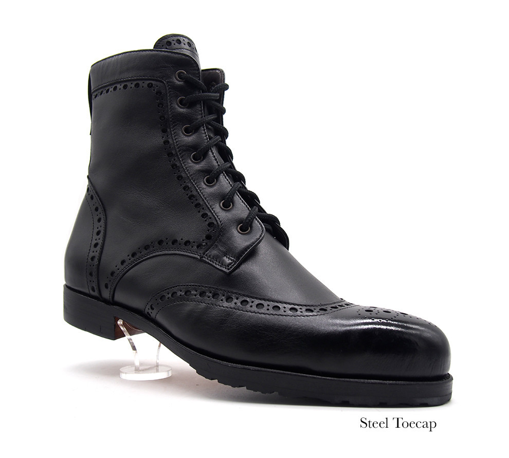 Steel toe cap dress boots