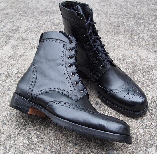 Steel toe cap dress boots